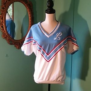 Vintage women's cheerleader costume shirt top M L